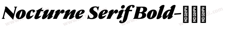Nocturne Serif Bold字体转换
